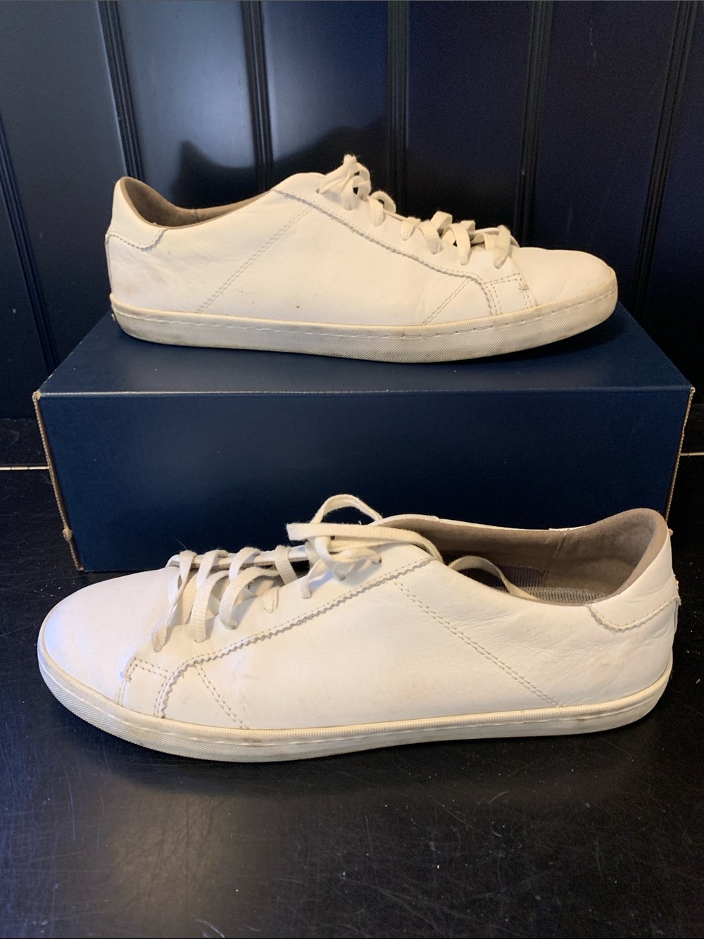 Cole Haan White Leather Low-Top Sneakers